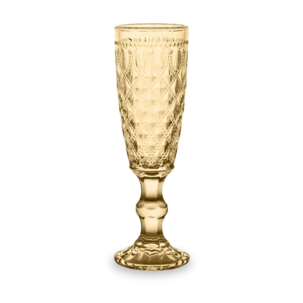 Dubai - Ensemble De 4 Flûtes - Ambre - Verre Borosilicate