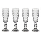 Dubai - Ensemble De 4 Flûtes - Transparente - Verre Borosilicate