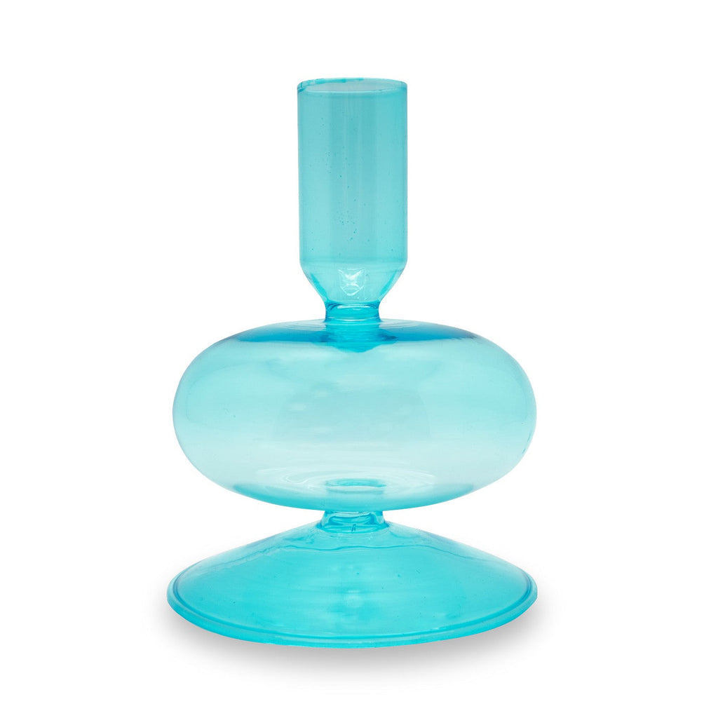 Samarcanda - Lot De 2 Bougeoirs - Bleue Claire - Verre Borosilicate