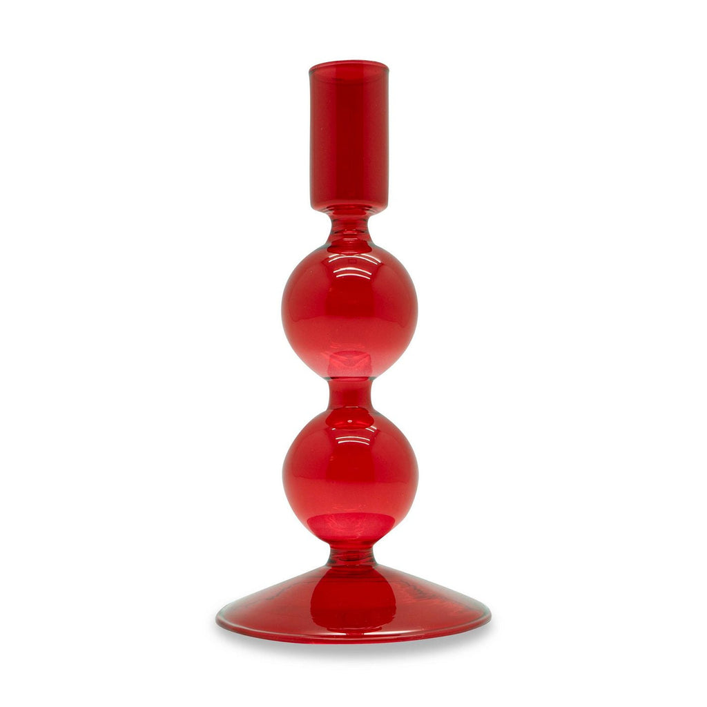 Samarcanda - Lot De 2 Bougeoirs - Rouge - Verre Borosilicate