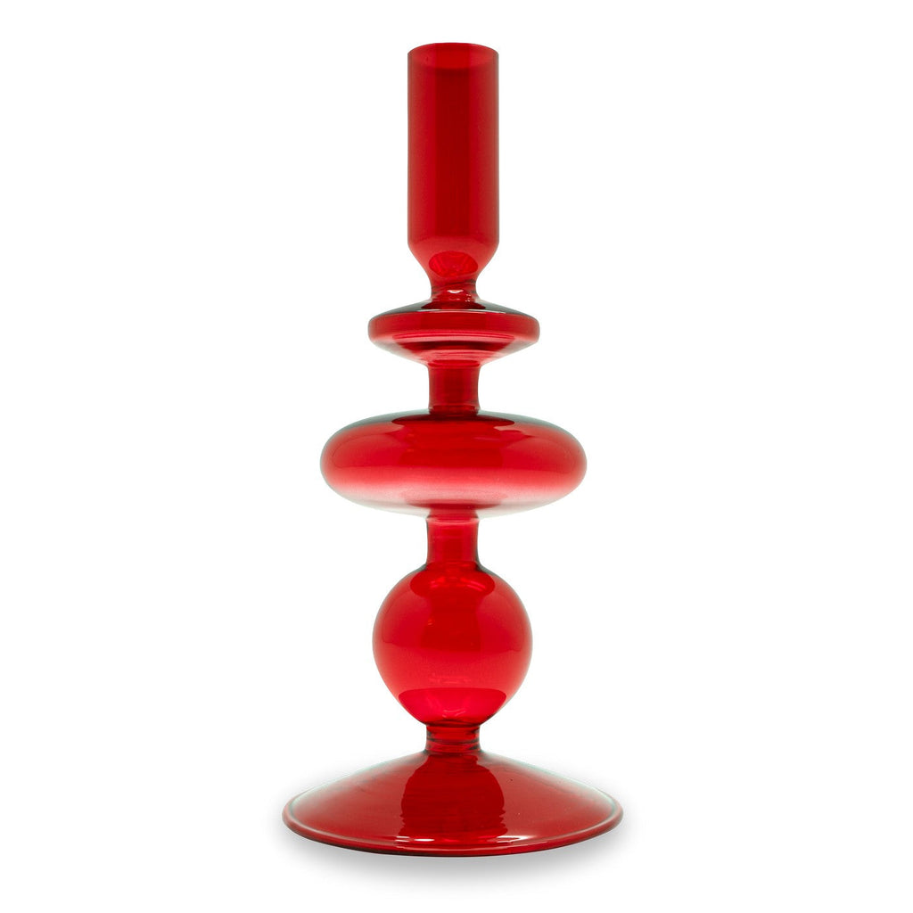 Samarcanda - Lot De 2 Bougeoirs - Rouge - Verre Borosilicate