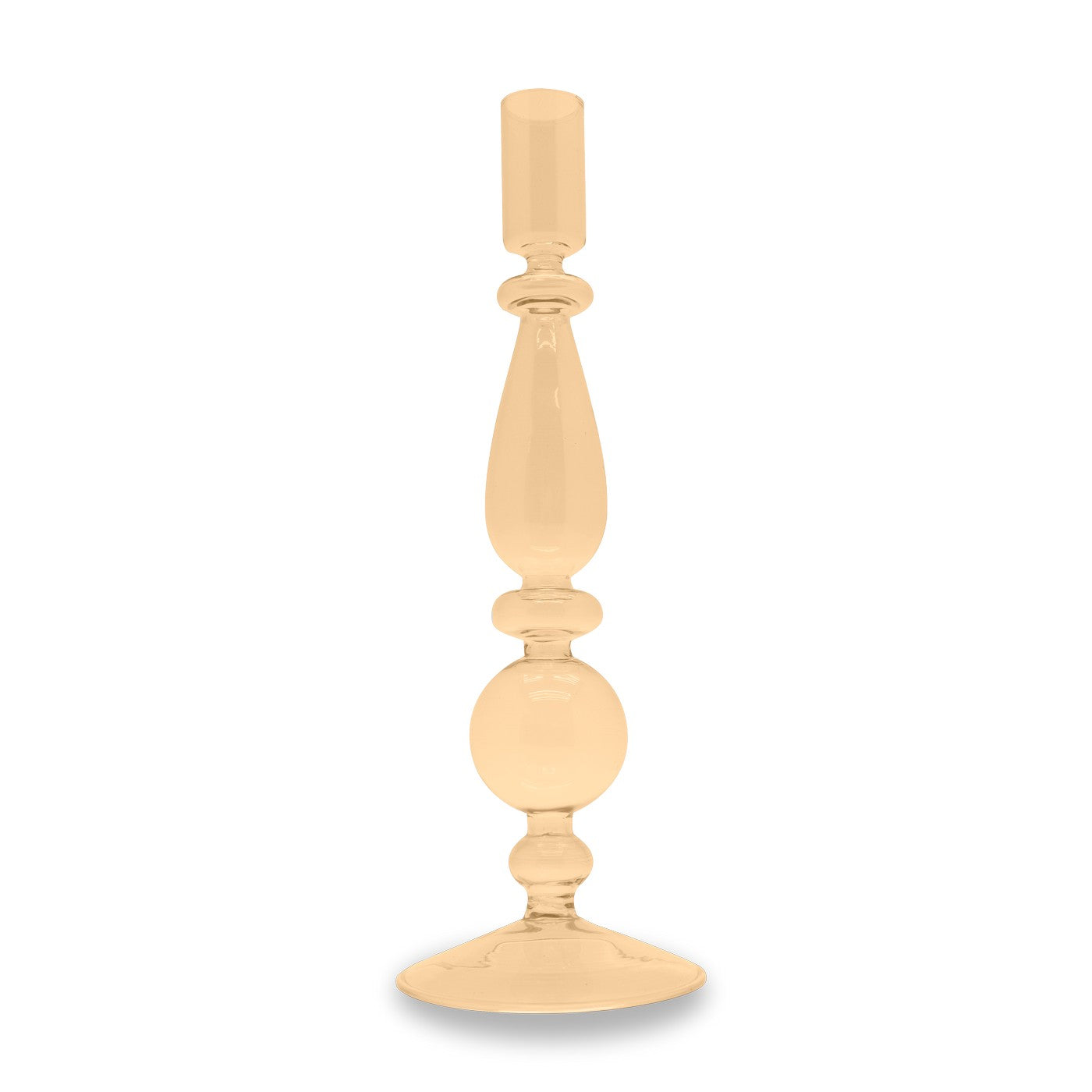 Samarcanda - Lot De 2 Bougeoirs - Pêche - Verre Borosilicate
