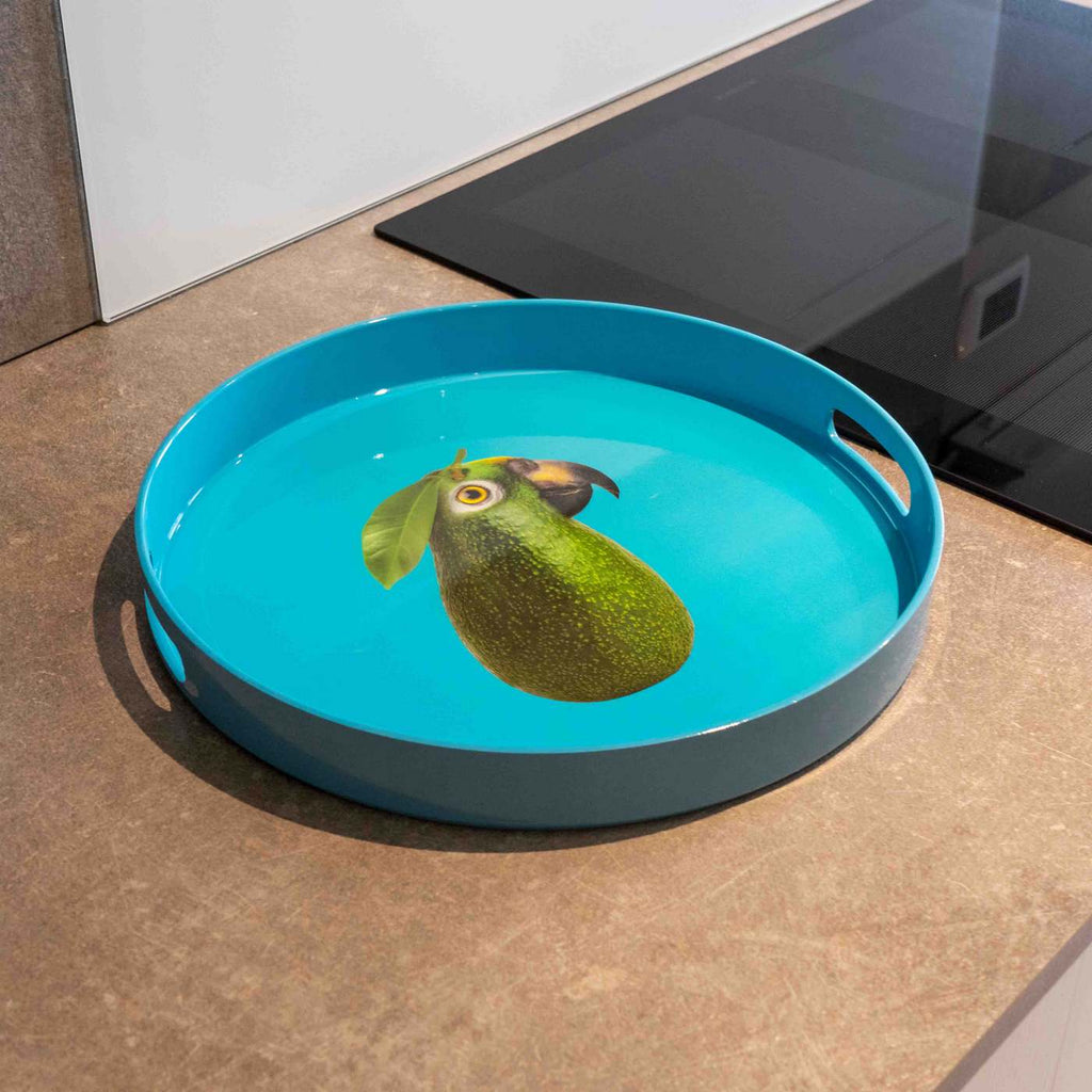 Mykonos - Plateau Rond Perroquet - PVC