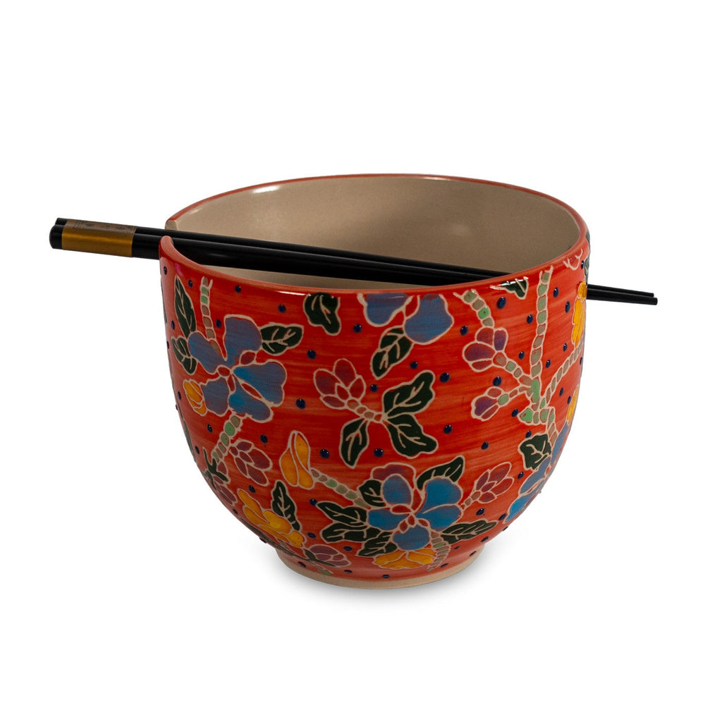 Pechino - Set 2 Bols Ramen, 2 Jeux De Baguettes - Céramique - 800ml