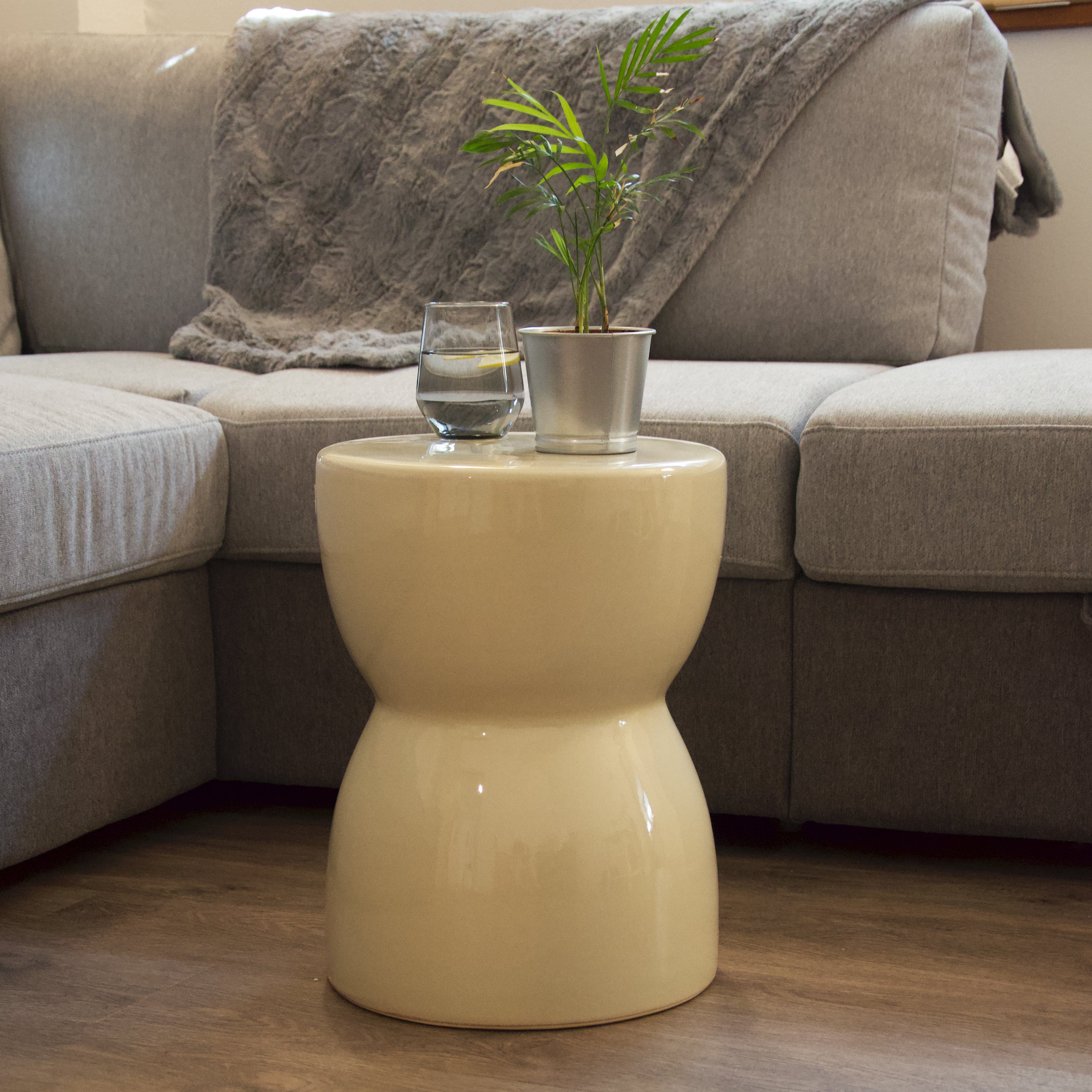 Samarcanda - Tabouret - Crème - Céramique