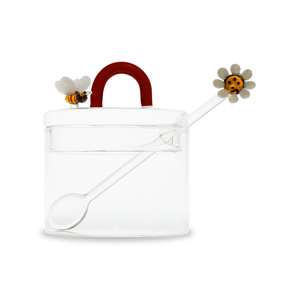 Monterey - Sucrier Avec Cuillère À Café Abeille Et Marguerite - Verre Borosilicate - 300ml