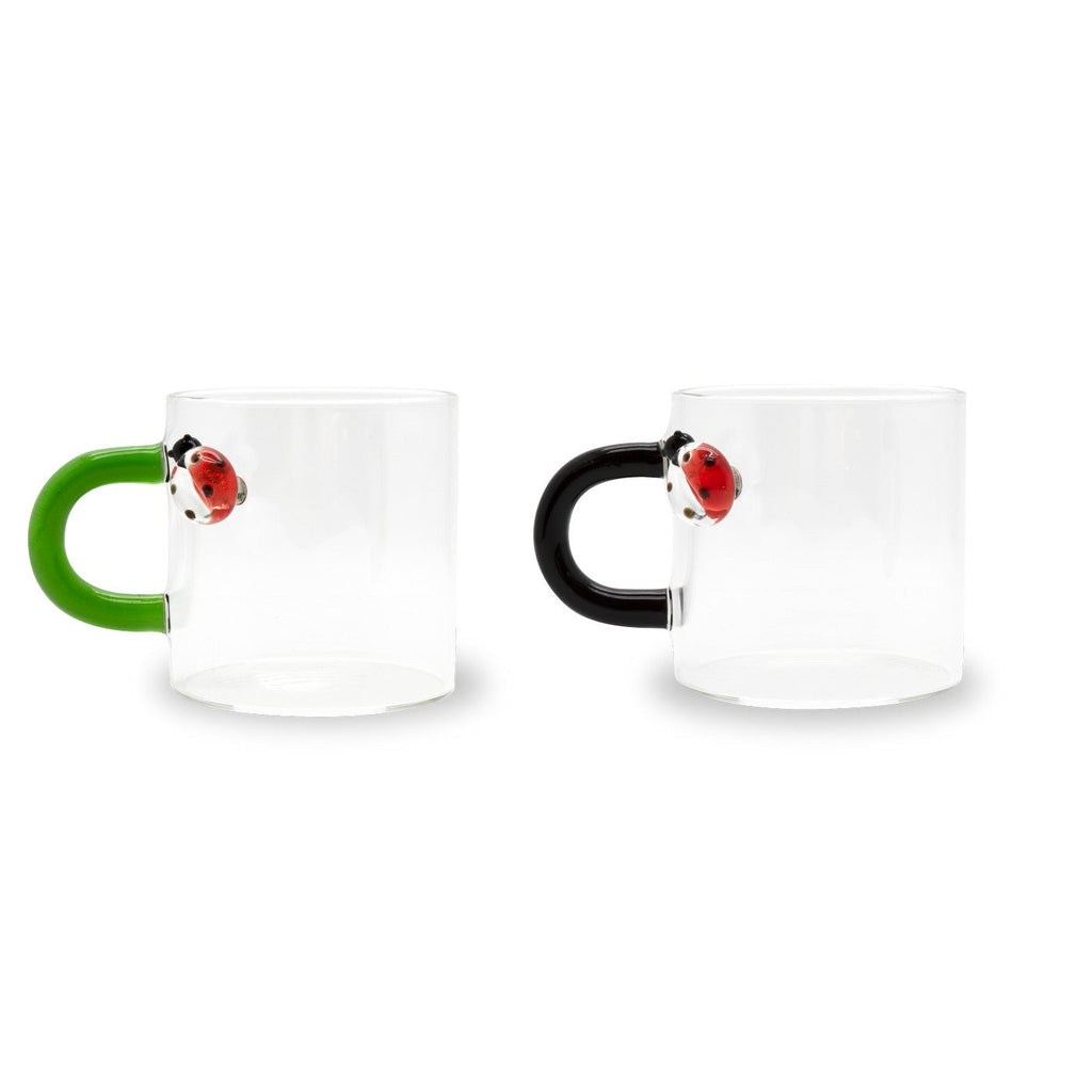 Monterey - Set De 2 Tasses À Café Coccinelle - Verre Borosilicate - 130ml