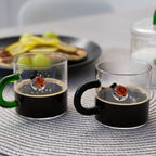 Monterey - Set De 2 Tasses À Café Coccinelle - Verre Borosilicate - 130ml