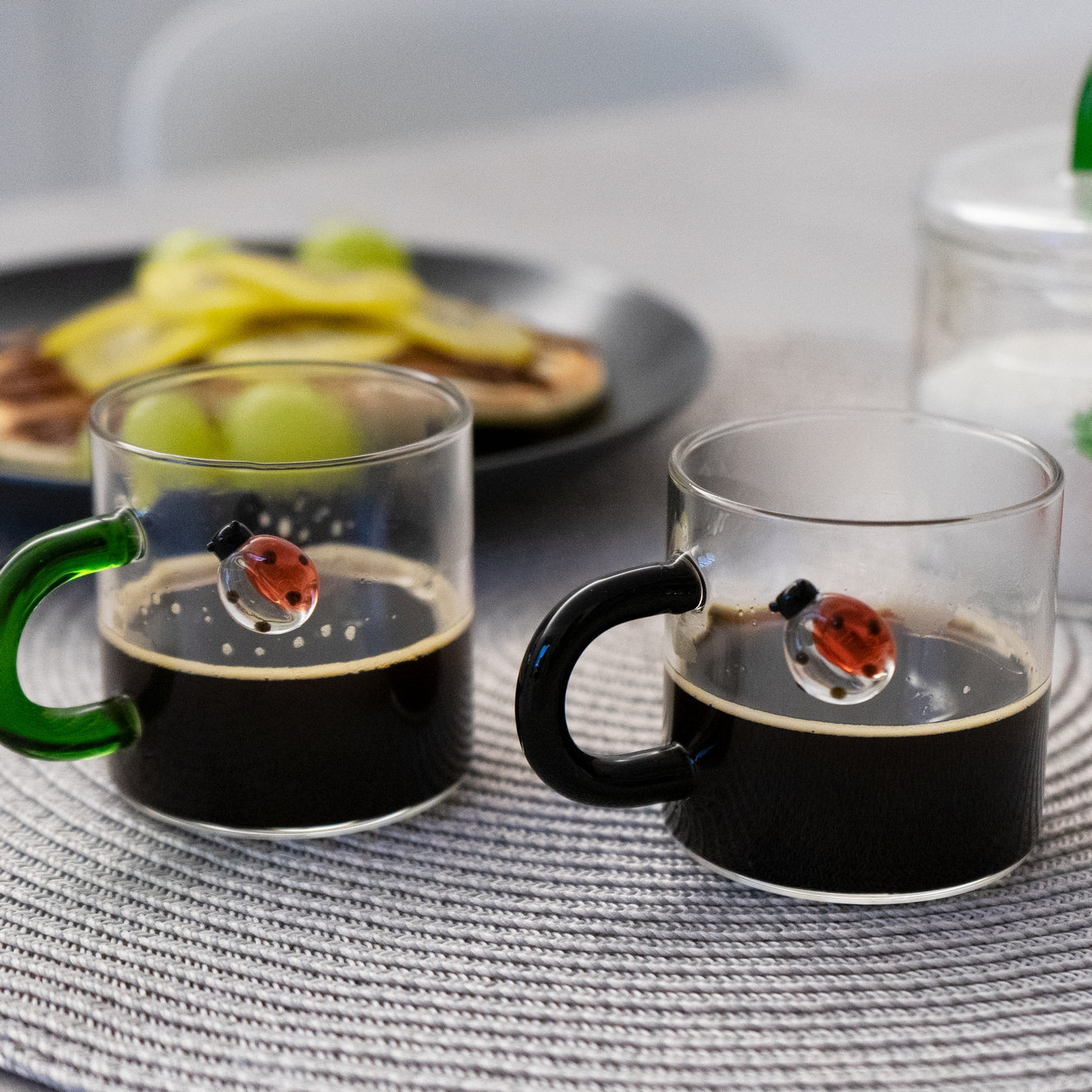 Monterey - Set De 2 Tasses À Café Coccinelle - Verre Borosilicate - 130ml
