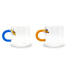 Monterey - Set De 2 Tasses À Café Papillon - Verre Borosilicate - 130ml