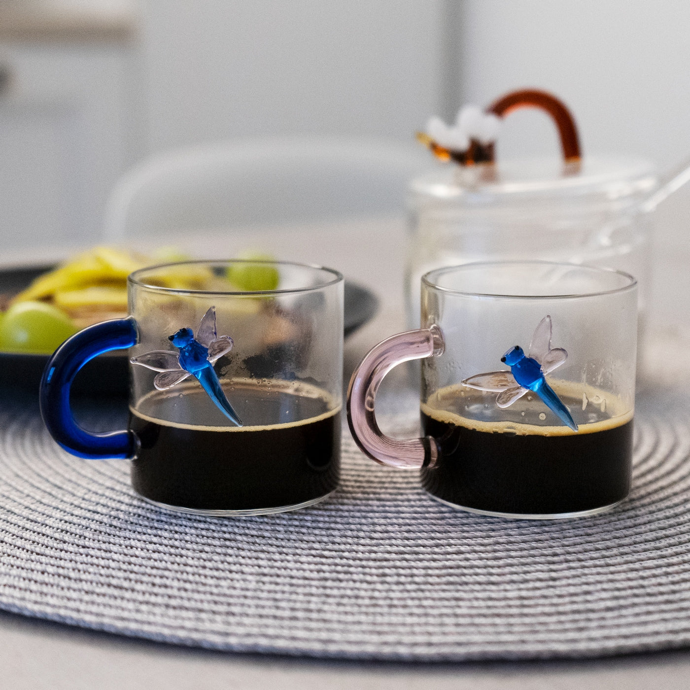 Monterey - Set De 2 Tasses À Café Libellule - Verre Borosilicate - 130ml