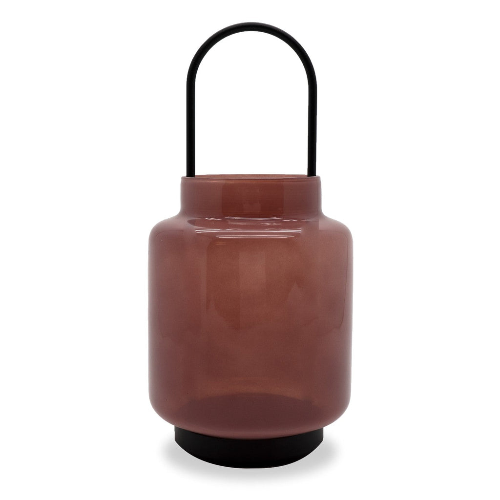 Samarcanda - Lanterne En Verre Pour L'intérieur Et L'extérieur - Rose - Verre Borosilicate