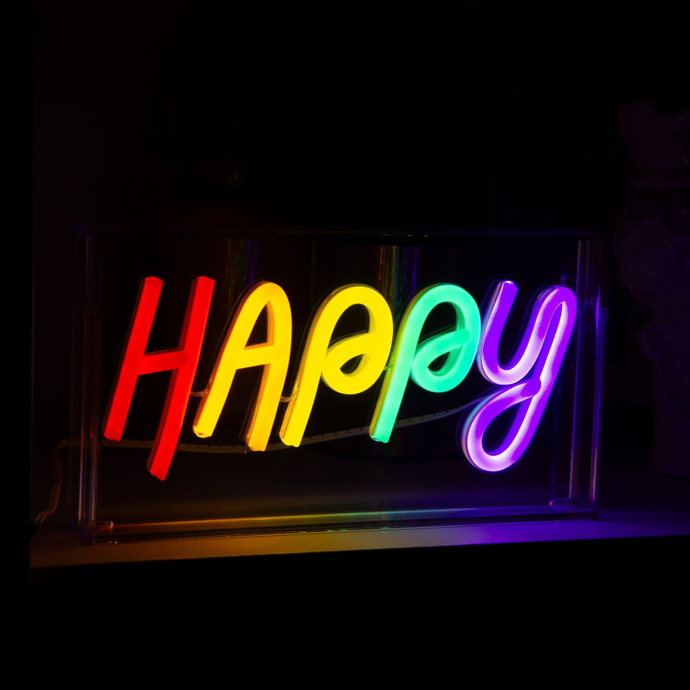 Tokyo - Enseigne Néon Avec Cadre HAPPY