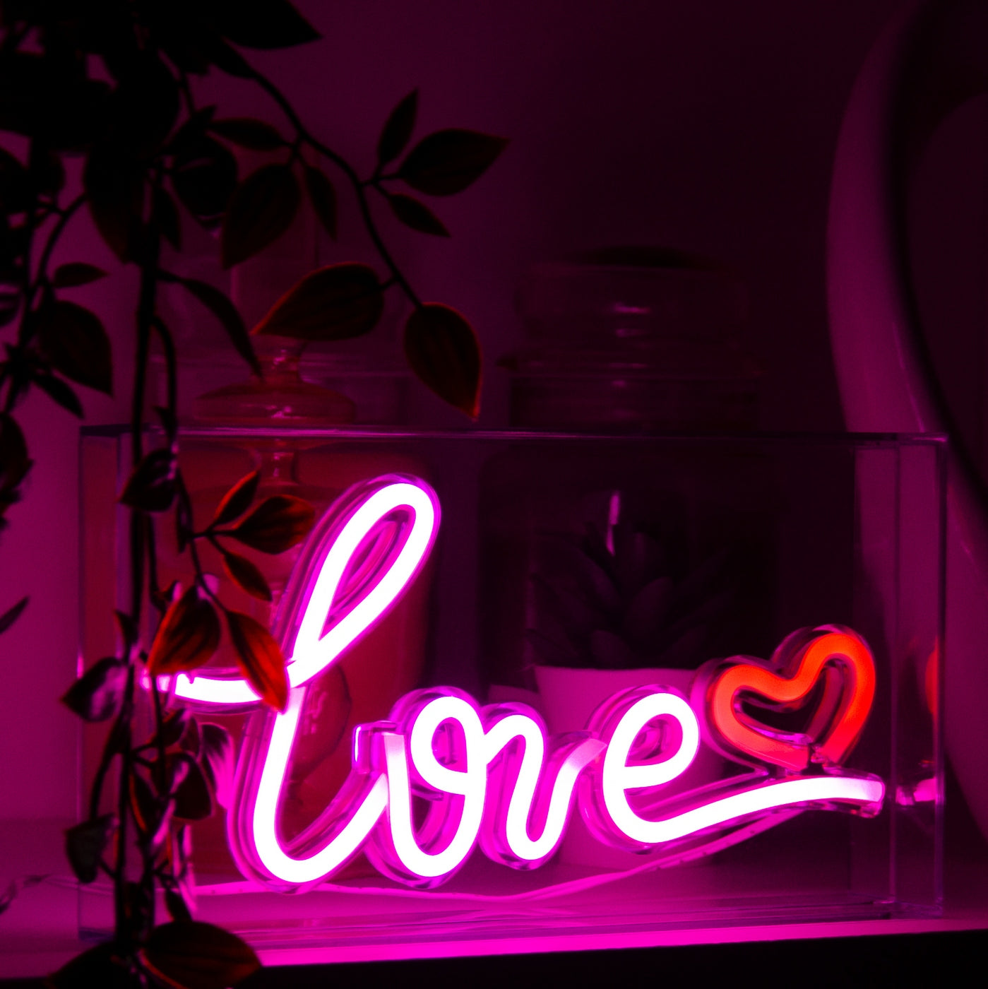 Tokyo - Enseigne Néon Avec Cadre LOVE
