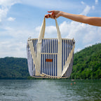 Austin - Sac Isotherme De Style Fourre-tout Rayé - Bleue - Textile - 18L