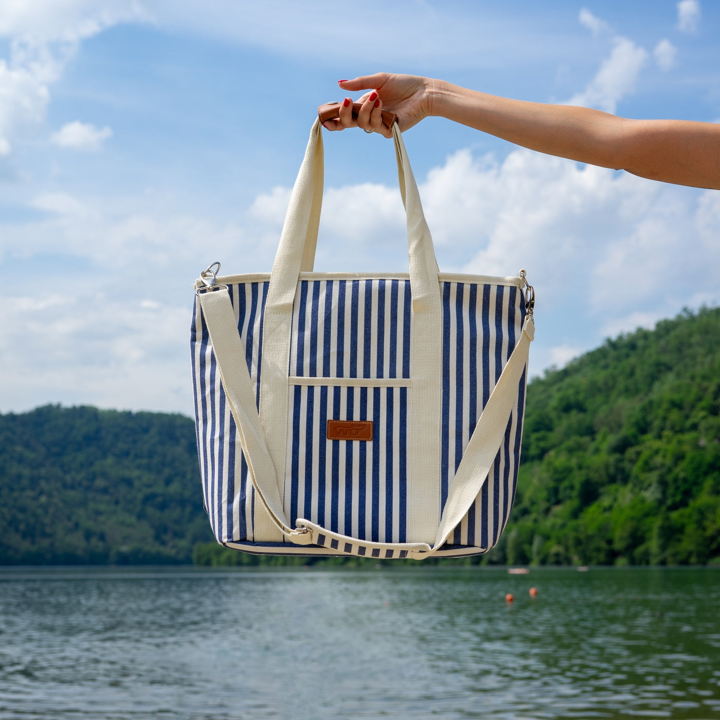 Austin - Sac Isotherme De Style Fourre-tout Rayé - Bleue - Textile - 18L