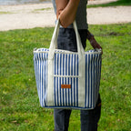 Austin - Sac Isotherme De Style Fourre-tout Rayé - Bleue - Textile - 18L