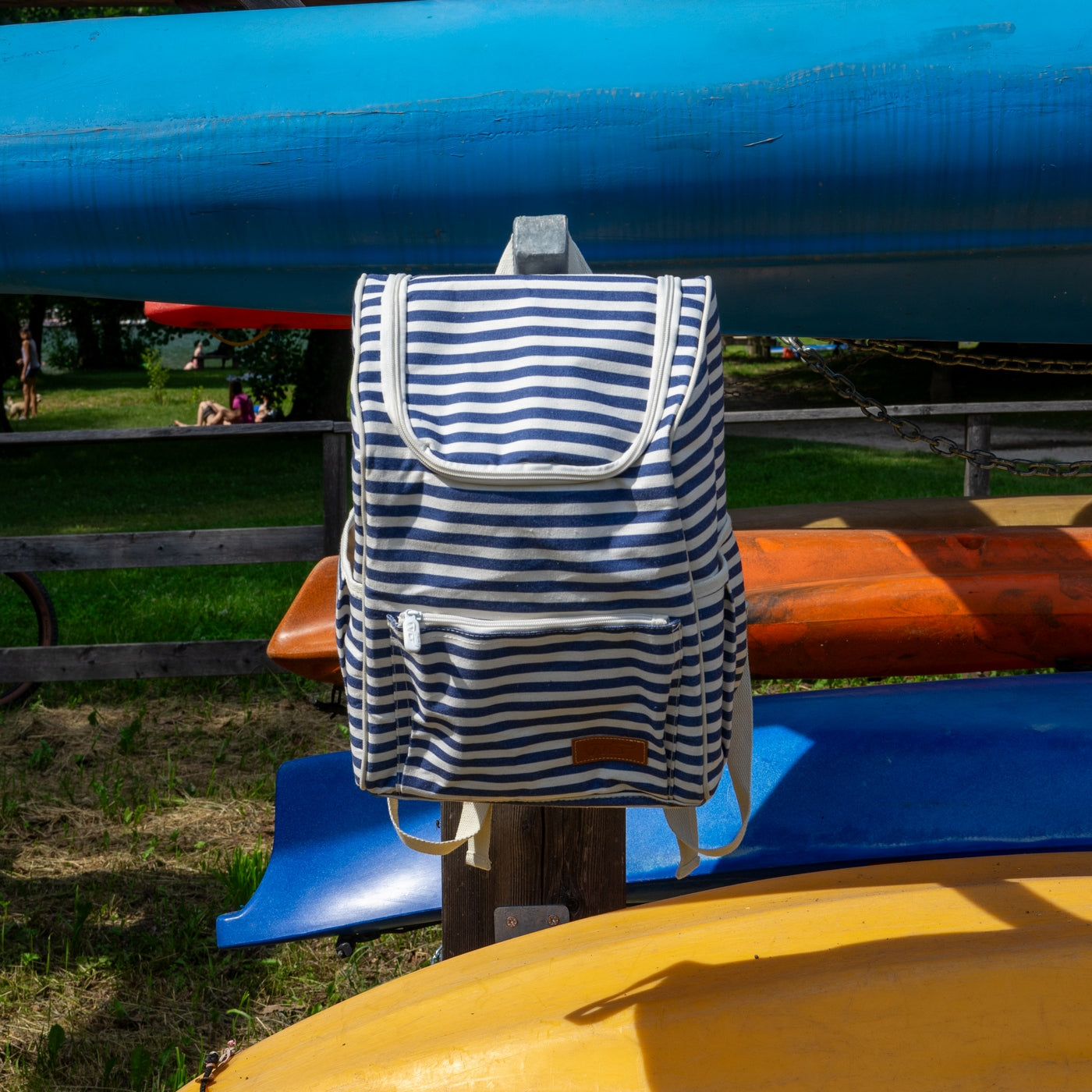 Austin - Sac À Dos Isotherme Rayé - Bleue - Textile - 16L
