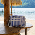 Austin - Sac Isotherme Rayé Avec Poche Pour Bouteille - Bleue - Textile