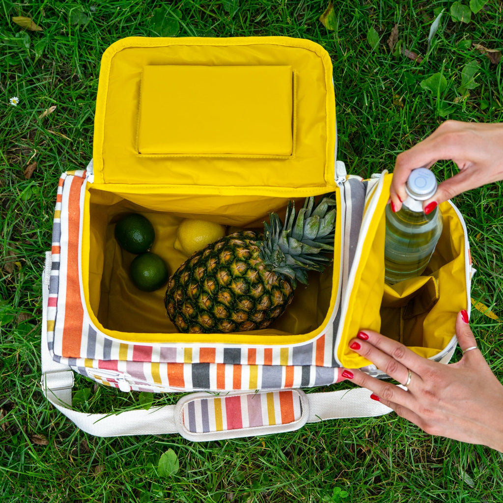 Austin - Sac Isotherme Rayé Avec Poche Pour Bouteille - Multicolore - Textile