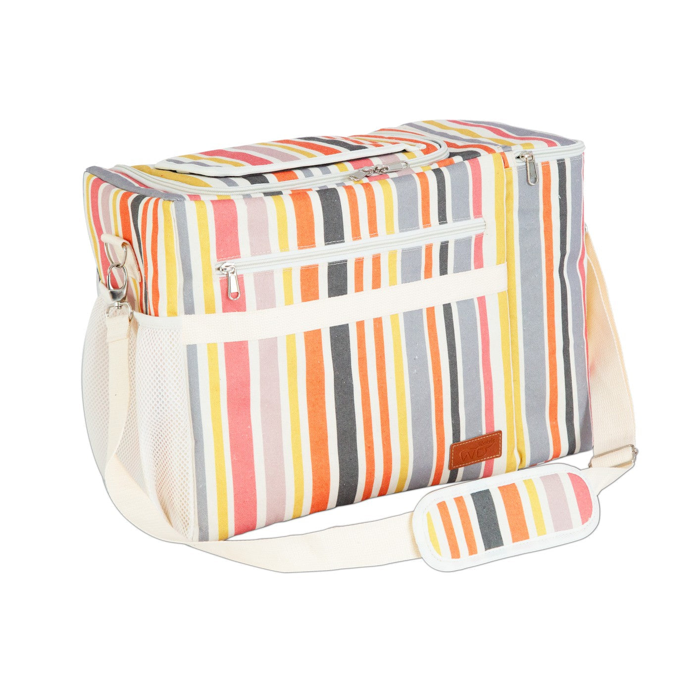 Austin - Sac Isotherme Rayé Avec Poche Pour Bouteille - Multicolore - Textile