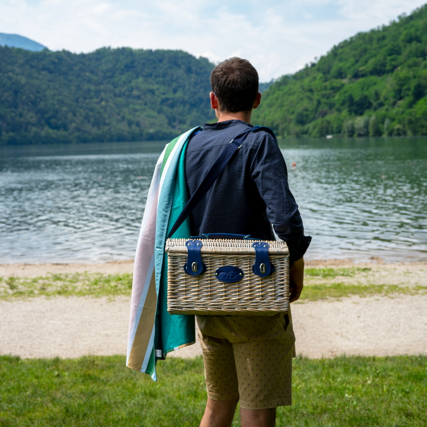 Austin - Panier Pique-nique Pour 2 Personnes - Blanche - Bois