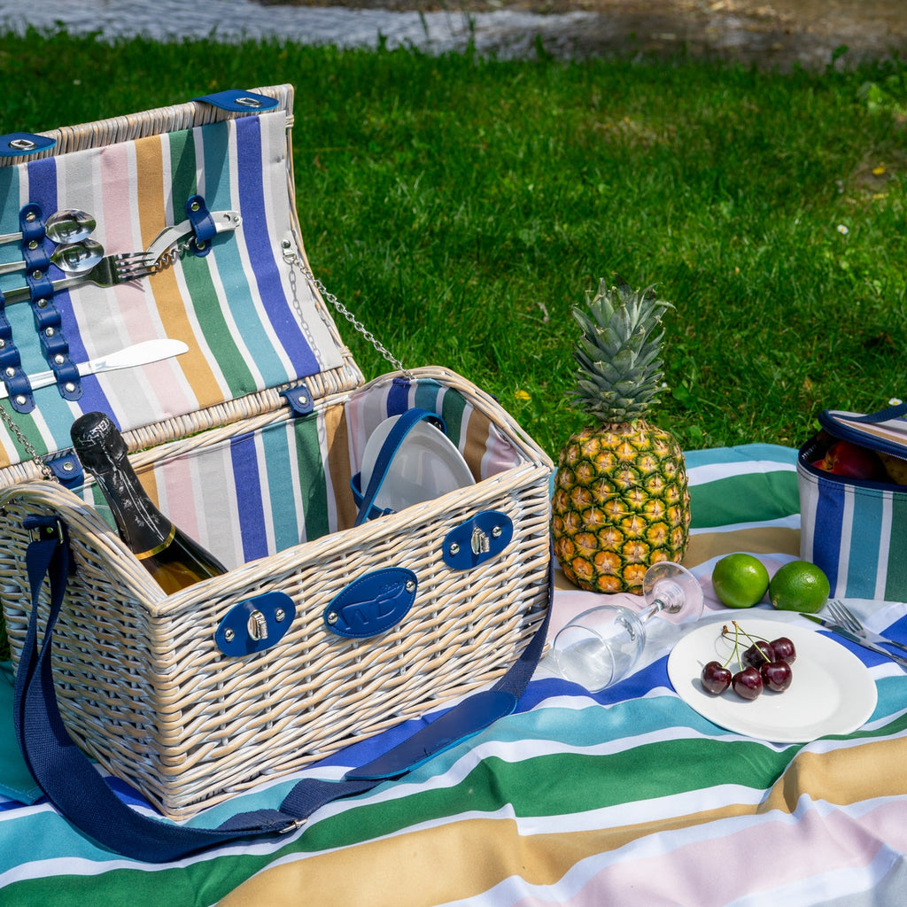 Austin - Panier Pique-nique Pour 2 Personnes - Blanche - Bois