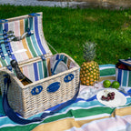Austin - Panier Pique-nique Pour 2 Personnes - Blanche - Bois