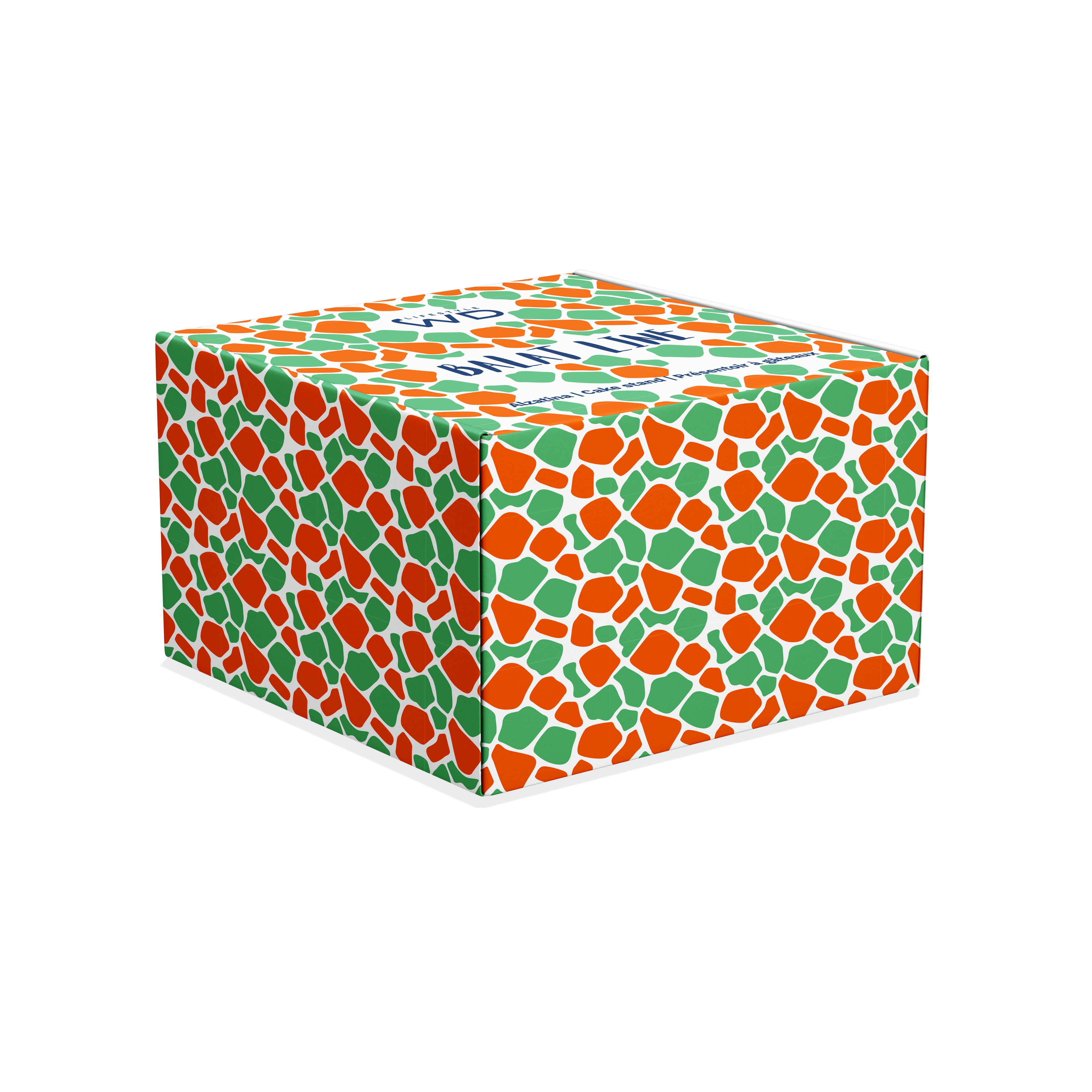 Balat - Plateau Surélevé - Orange Et Vert - Verre Borosilicate