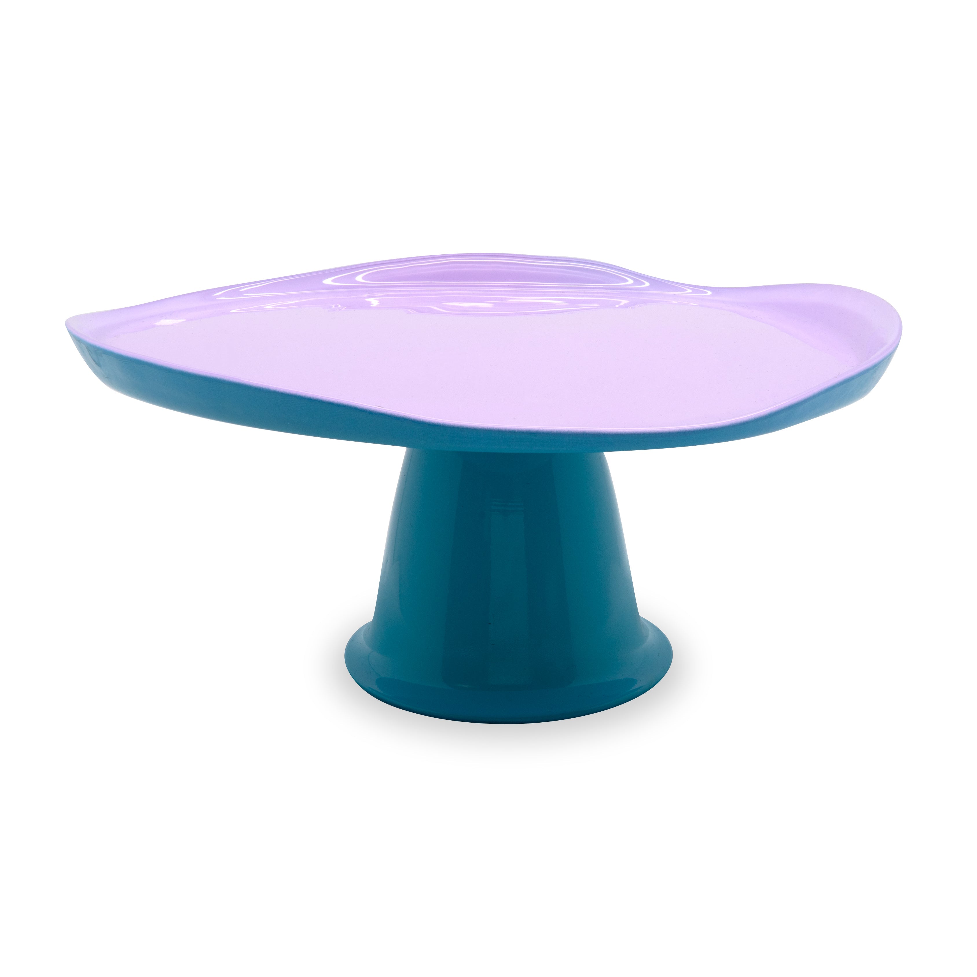 Balat - Plateau Surélevé - Lilas Et Turquoise - Verre Borosilicate