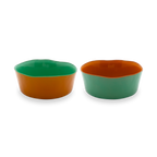 Balat - Set De 2 Bols - Vert Et Orange - Verre Borosilicate - 300ml