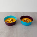 Balat - Set De 2 Bols - Bordeaux Et Turquoise - Verre Borosilicate - 500ml