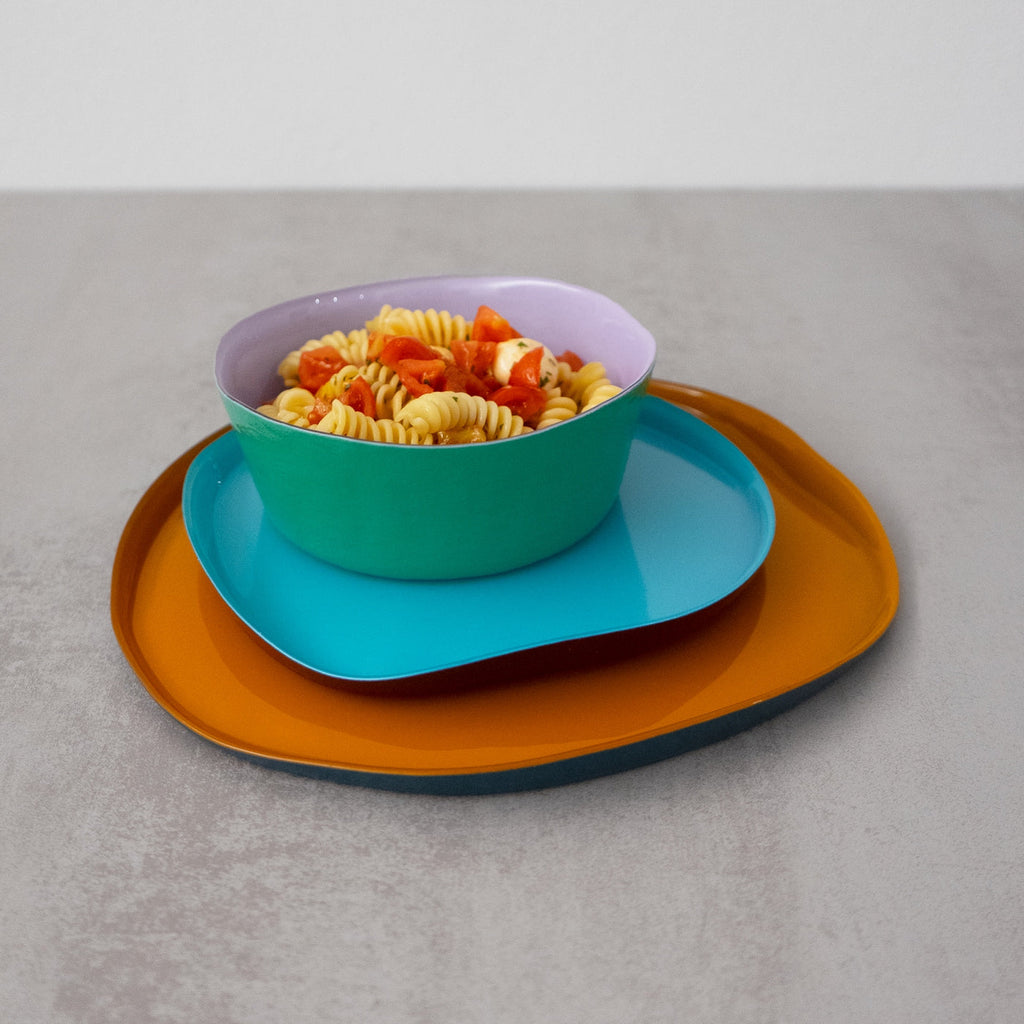 Set De 2 Bols En Verre - Lilas/Vert