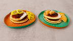 Balat - Set De 2 Assiettes - Orange Et Vert - Verre Borosilicate