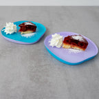 Balat - Set De 2 Assiettes - Lilas Et Turquoise - Verre Borosilicate