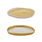 Balat - Set De 2 Assiettes - Perle Et Or - Verre Borosilicate
