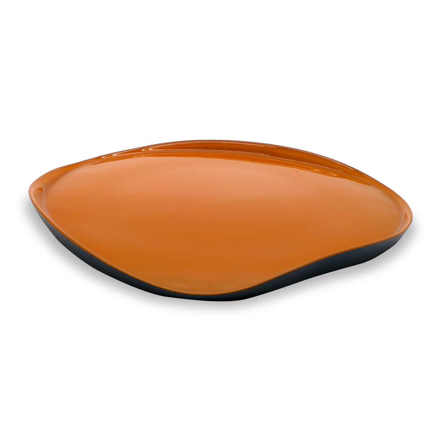 Balat - Assiette Plate - Orange Et Marine - Verre Borosilicate