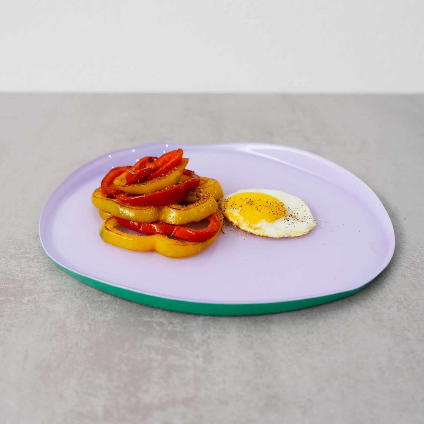 Balat - Assiette Plate - Lilas Et Vert - Verre Borosilicate