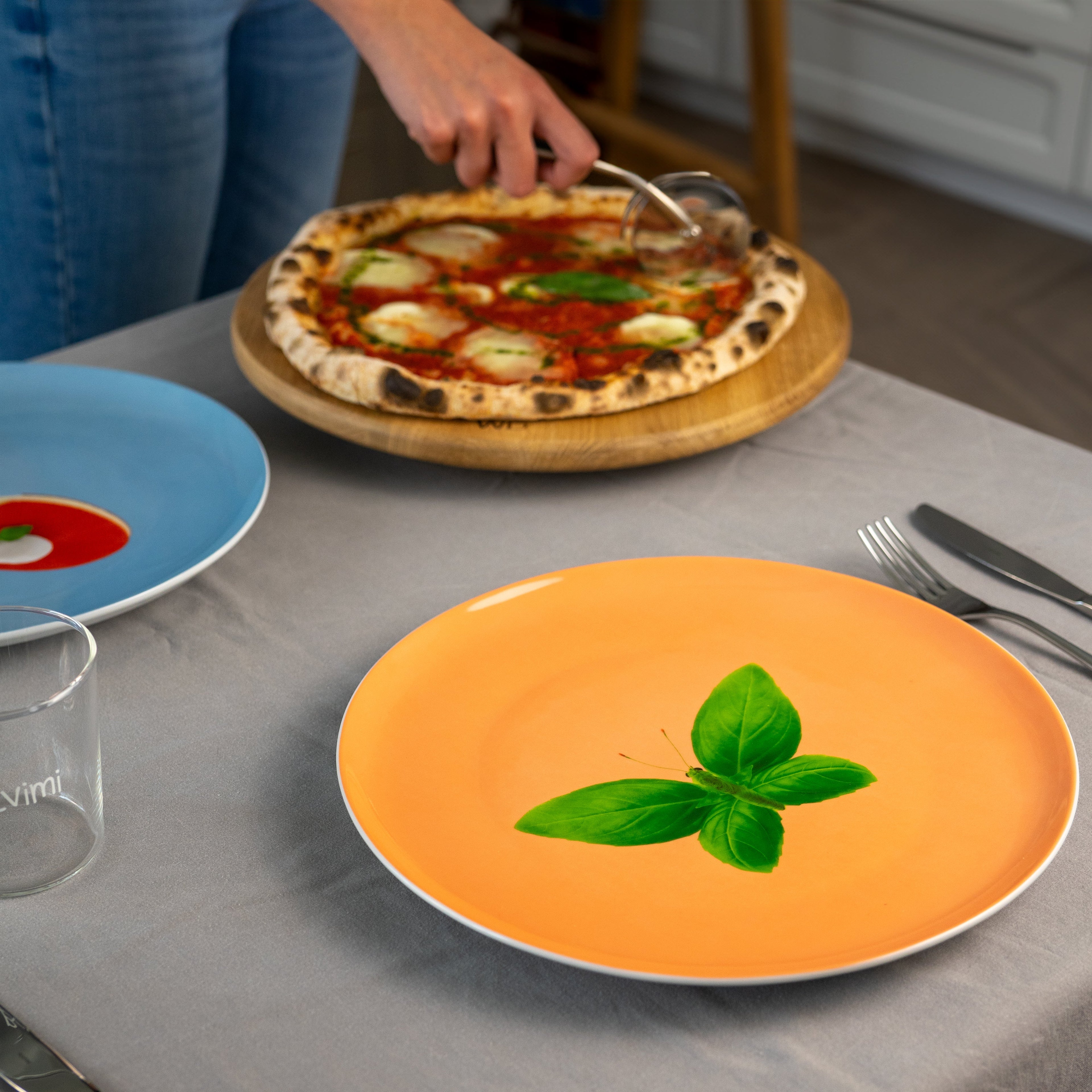 Mykonos - Assiette À Pizza De Papillon - Céramique