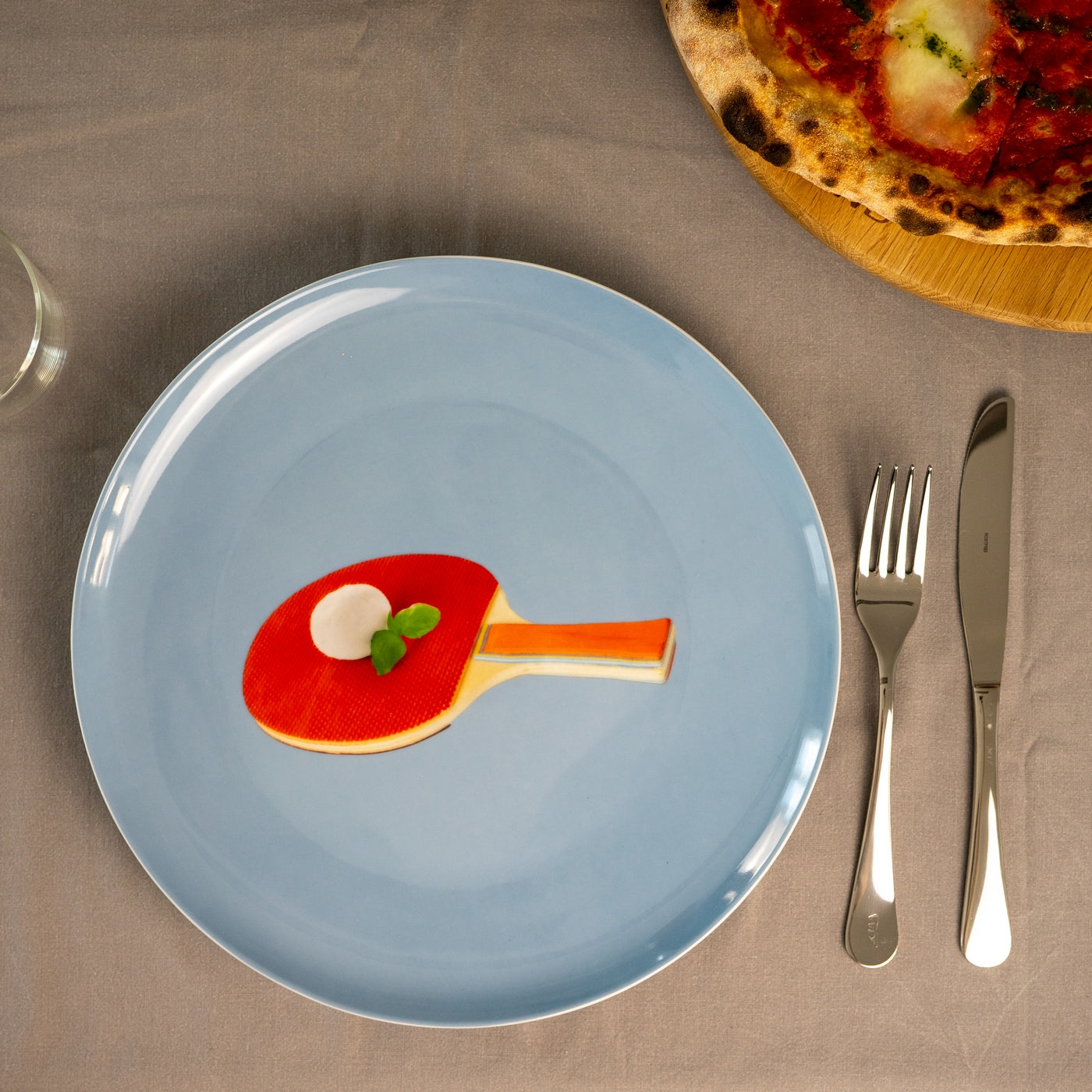 Mykonos - Assiette À Pizza De Pelle - Céramique