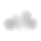 Tokyo - Miroir Néon Décoratif Avec Lumières LED Nuage Blanc