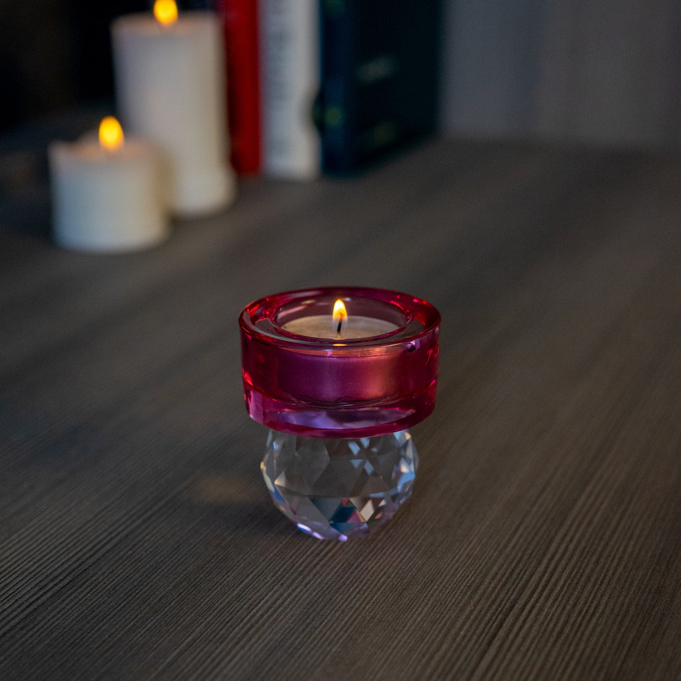 Anversa - Porte-bougie Effet Diamant - Verre Borosilicate
