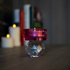 Anversa - Porte-bougie Effet Diamant - Verre Borosilicate