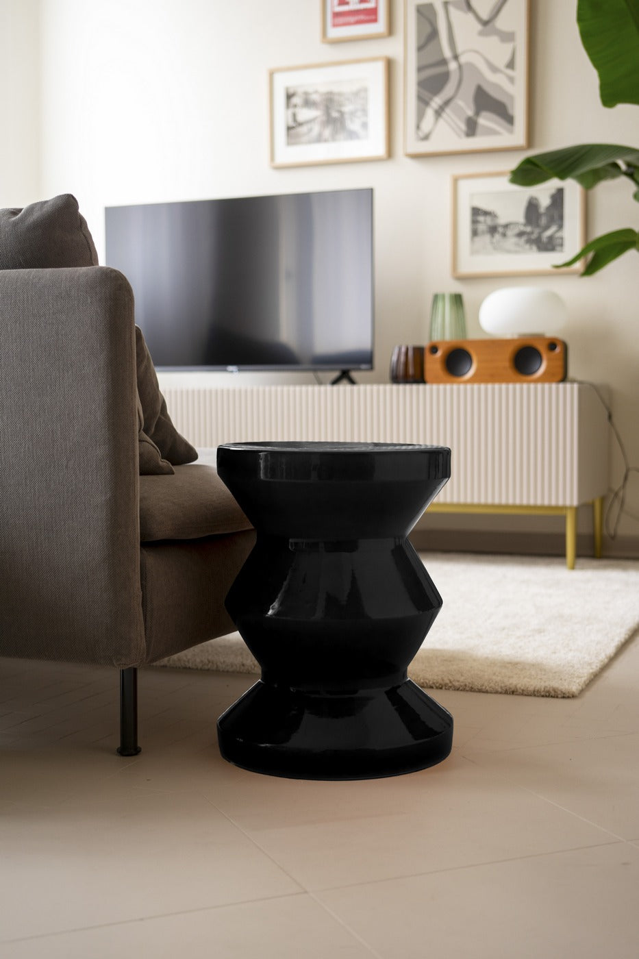 Samarcanda - Tabouret - Noir - Céramique