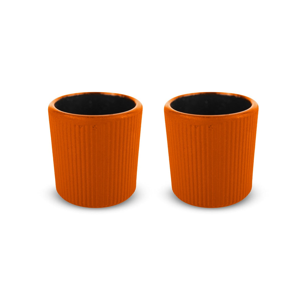Osaka - Set De 2 Tasses - Orange - Métal - 100ml