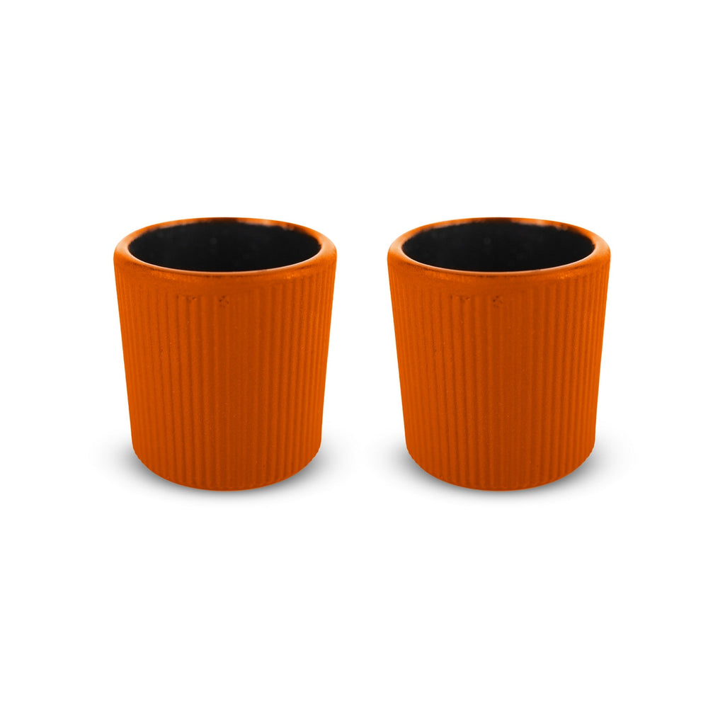Osaka - Set De 2 Tasses - Orange - Métal - 100ml