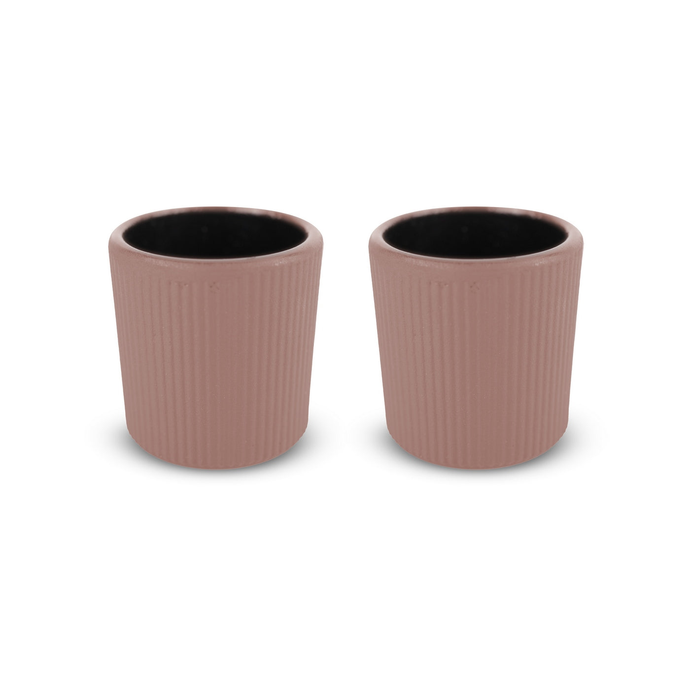 Osaka - Set De 2 Tasses - Rose Poudré - Métal - 100ml