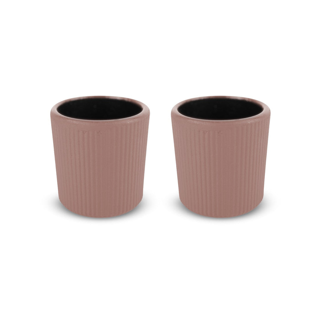 Osaka - Set De 2 Tasses - Rose Poudré - Métal - 100ml