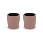 Osaka - Set De 2 Tasses - Rose Poudré - Métal - 100ml
