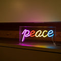 Tokyo - Enseigne Néon Avec Cadre PEACE
